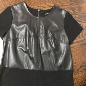 Ro & De faux leather t-shirt